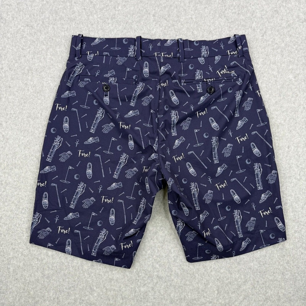 Ralph Lauren RLX Shorts Mens 29 Blue Slim Fit Performance Golf All Over Print - Picture 5 of 13